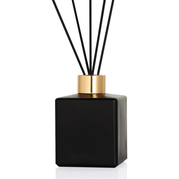 black glass diffuser bottle