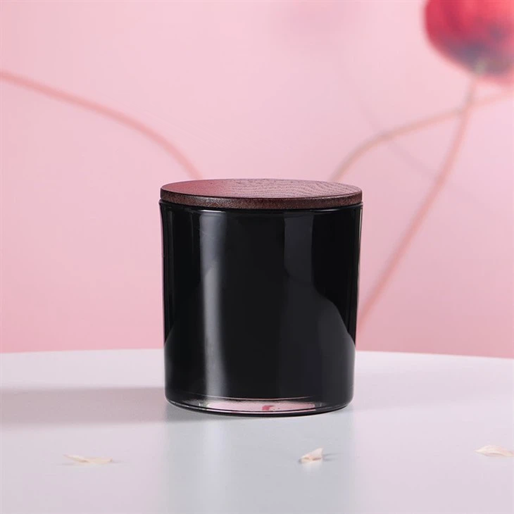 manufacturer black candle jars with lids